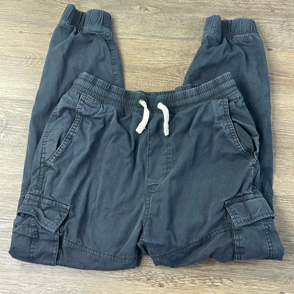 H&M Kids Black Lined Joggers with elastic waist, size 12